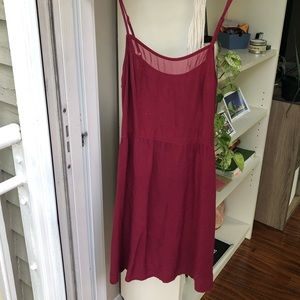 Burgundy Flowy Dress ❤️